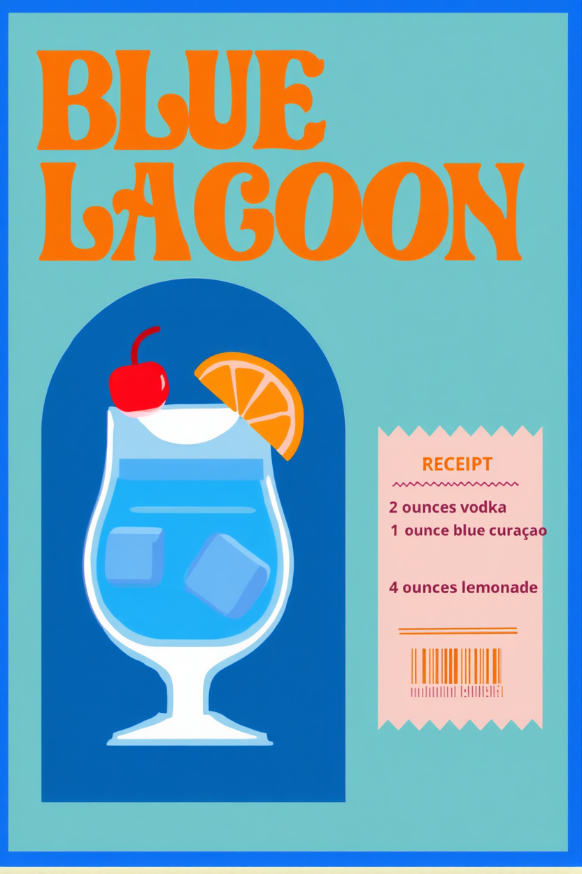 Vibrant Retro Cocktail Posters – 4-Piece Kitchen Wall Art