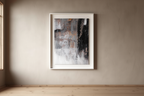Grey Brush Stroke Poster No2 - Hakyarts