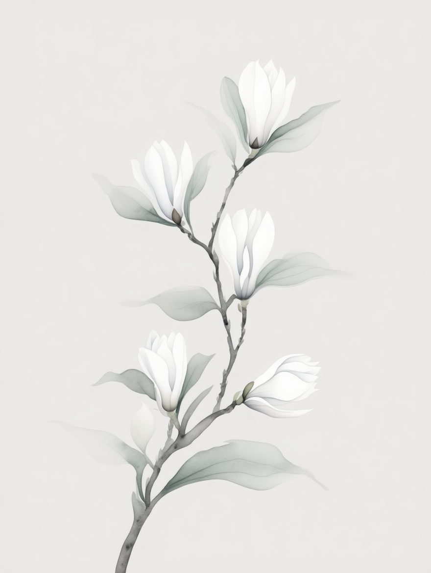 Golden Garden – Modern Botanical Print