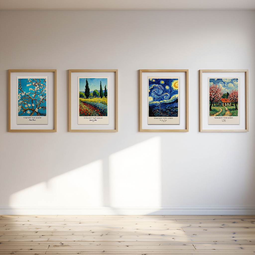 4-Piece Vincent Van Gogh Gallery Set – Timeless Art Prints