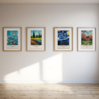 4-Piece Vincent Van Gogh Gallery Set – Timeless Art Prints - Hakyarts