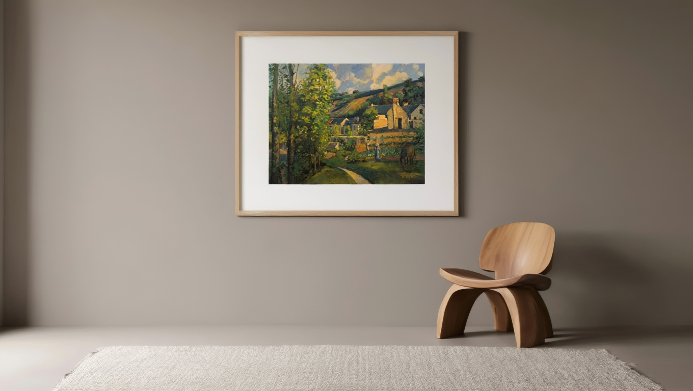 Camille Pissarro - A View of L’Hermitage, near Pontoise