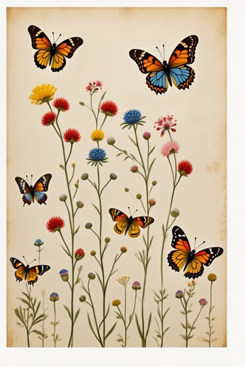 Hummingbirds Floral – 4 Prints