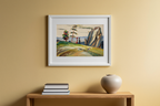 Barnevogne i et klippelandskab – August Macke Plakat | Vintage Ekspressionistisk Kunsttryk