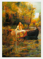 The Lady of Shalott – John William Waterhouse 1900 Art Print - Hakyarts