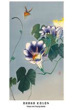 Wasps and Praying Mantis – Ohara Koson Poster | Japanese Nature Art Print - Hakyarts