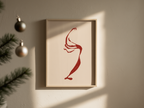 Abstract Line Dancing Figure – Contemporary Print - Hakyarts