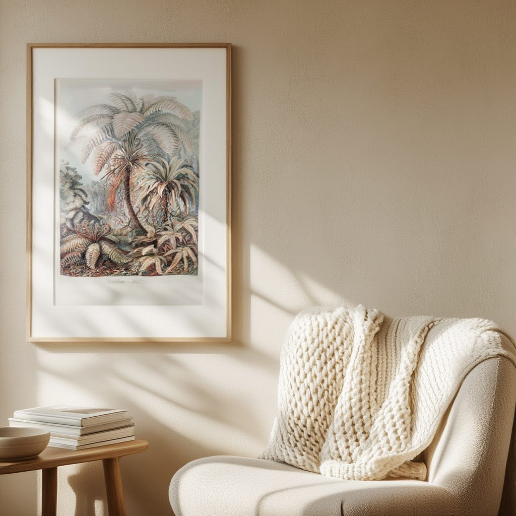 Filicinae “Laubfarne” by Ernst Haeckel – Scientific Botanical Art Print