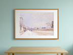Rue Eugène Moussoir at Moret – Alfred Sisley Poster | Impressionist Street Scene Art Print - Hakyarts