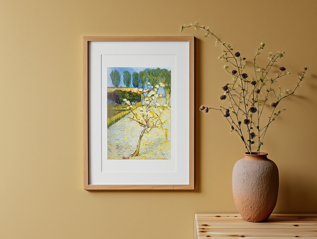 Vincent Van Gogh – Small Pear in Tree Blossom | Vibrant Post-Impressionist Floral Art Print