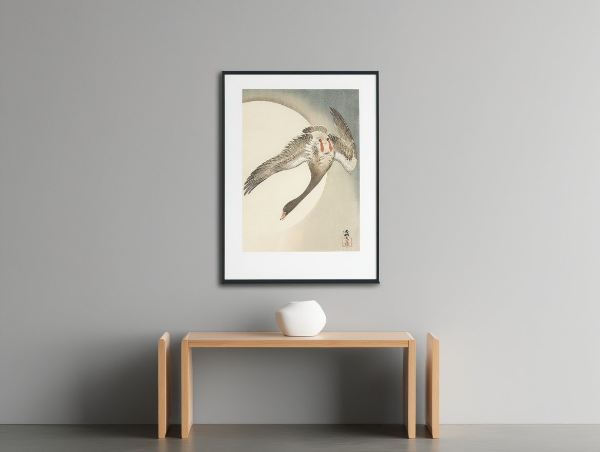 Ohara Koson - Flying White-Fronted Goose Poster