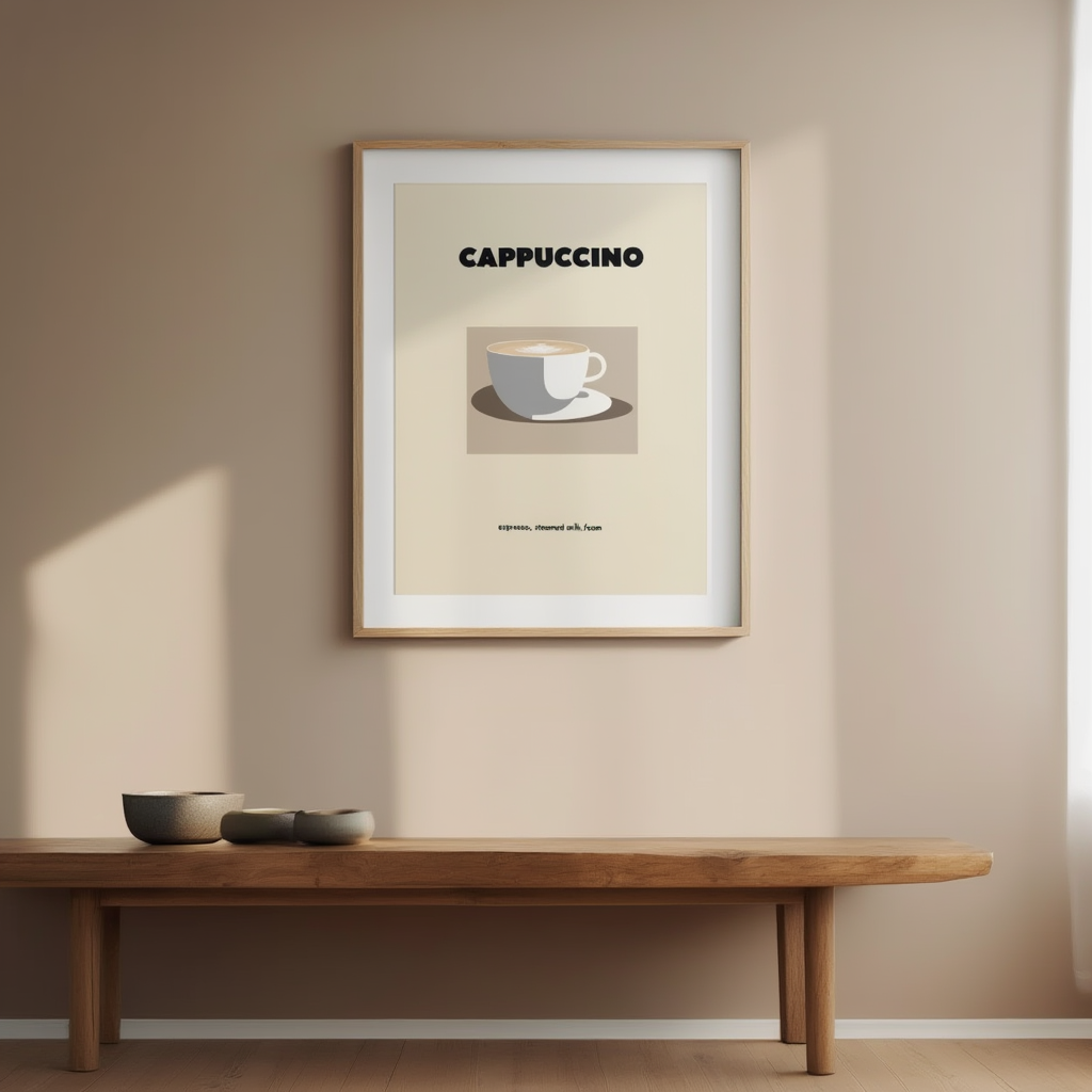 Coffee & Calm – Modern Lifestyle Illustration for Home