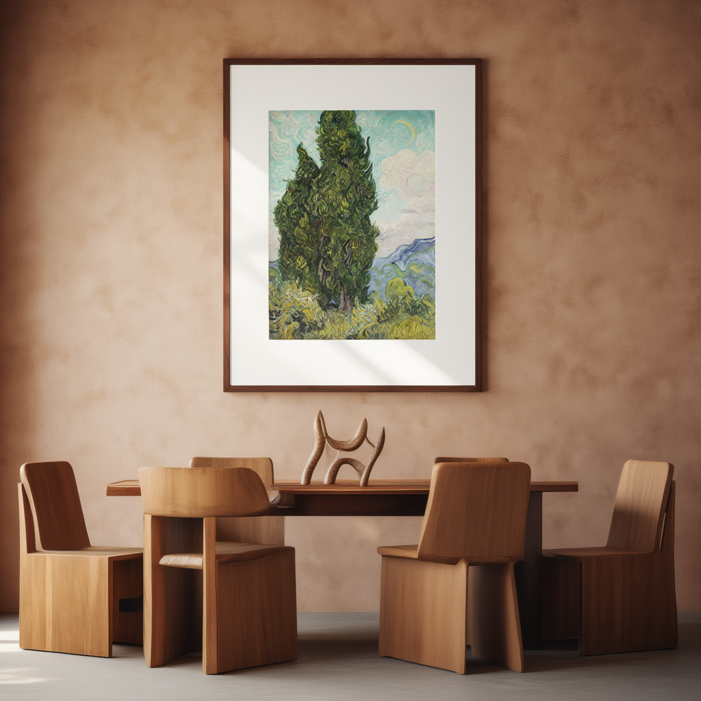 Vincent Van Gogh – Cypresses – Iconic Post-Impressionist Art Print