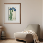 Blue Irises – Ohara Koson Poster | Japanese Nature Art Print - Hakyarts