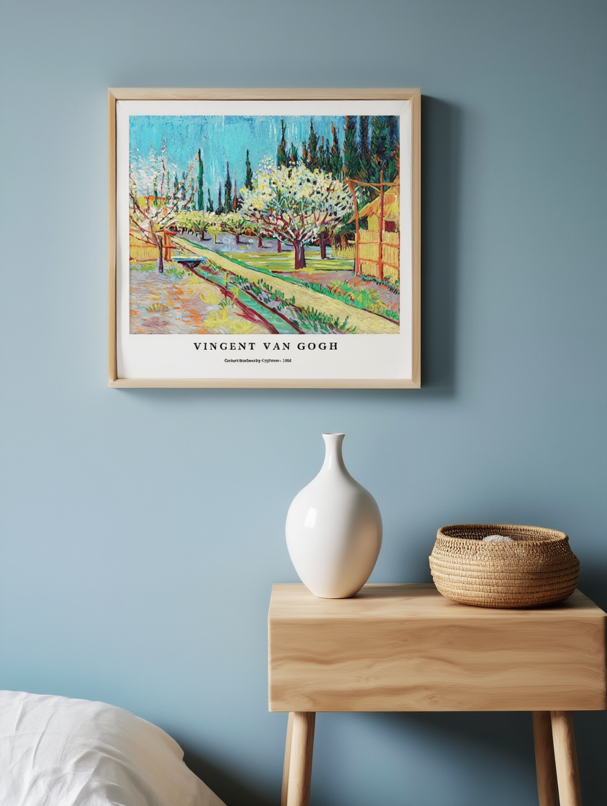 Vincent Van Gogh - Orchard Bordered by Cypresses Poster