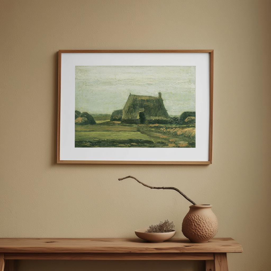 Vincent Van Gogh - Farm with Stacks of Peat