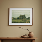 Farm with Stacks of Peat – Vincent van Gogh Poster | Post-Impressionist Landscape & Rural Scene Art Print