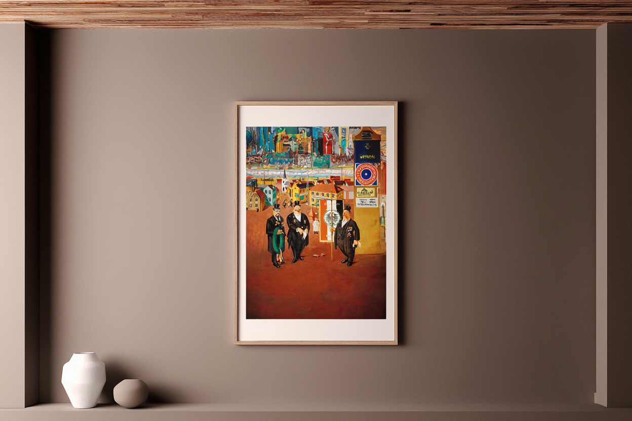 Kriegerverein by Georg Scholtz (1922) – German Expressionist Art Print - Hakyarts