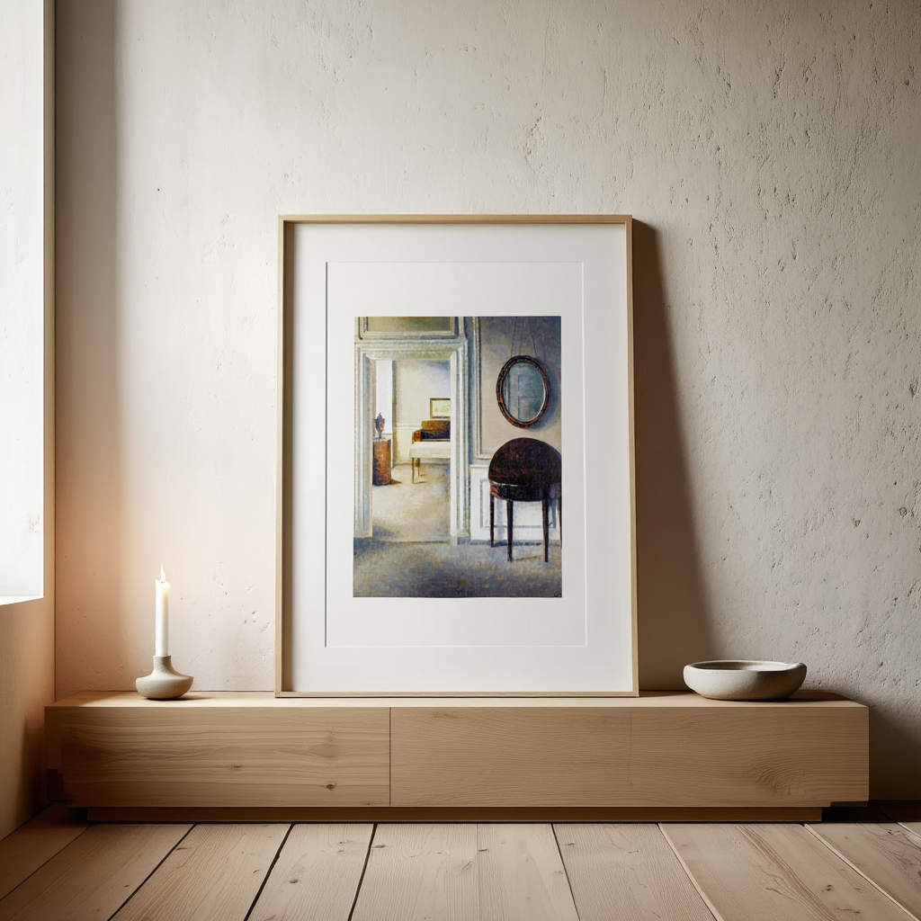 Vilhelm Hammershøi  - Interior with a Mirror