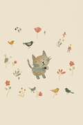 Cute Cat – Minimalist Cool Kid Art Print