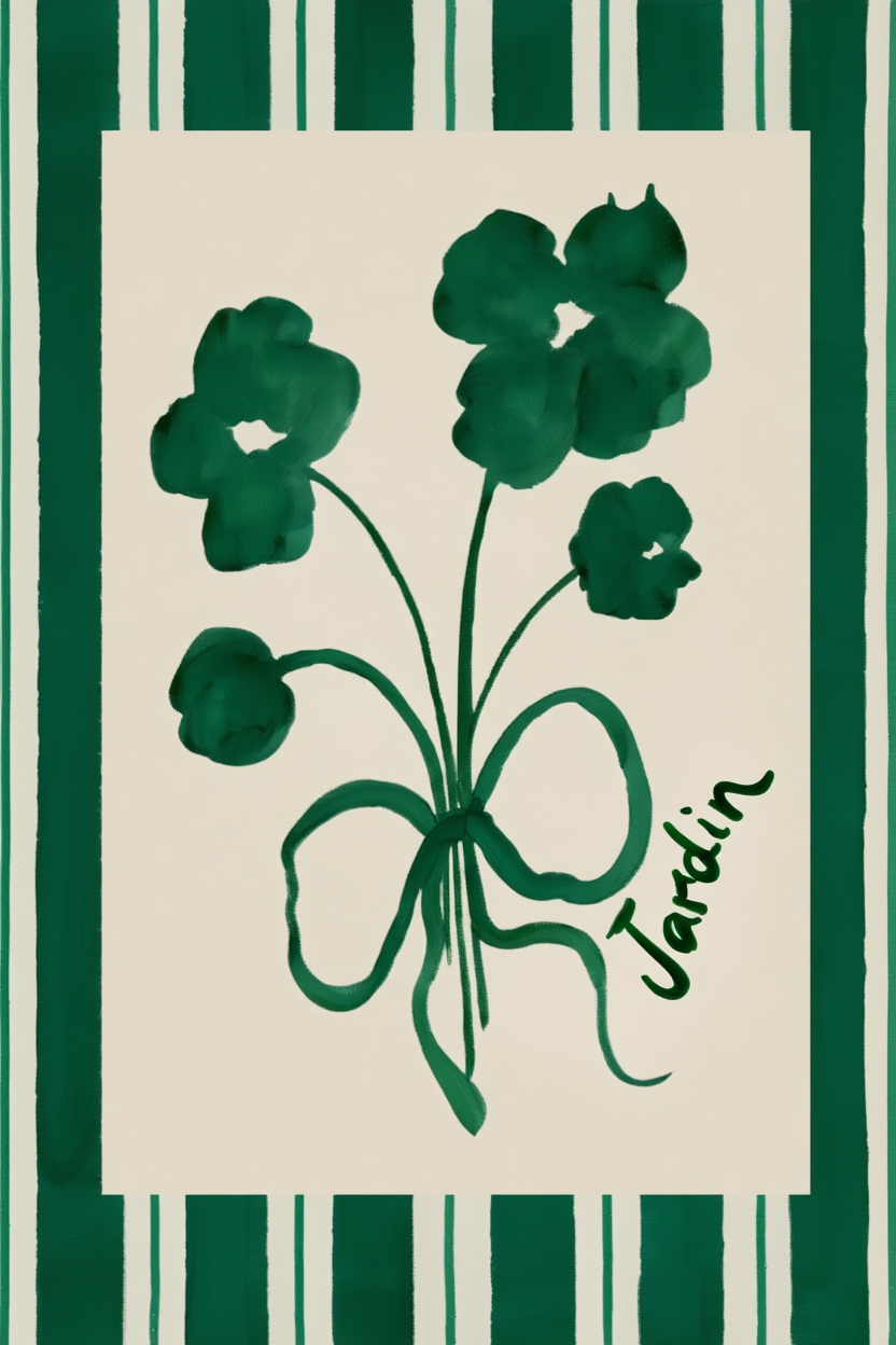 Golden Garden – Modern Botanical Print