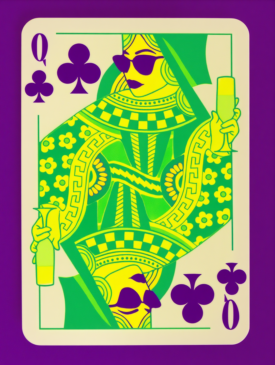 Aces and Queens Cards – Set of 4 Prints