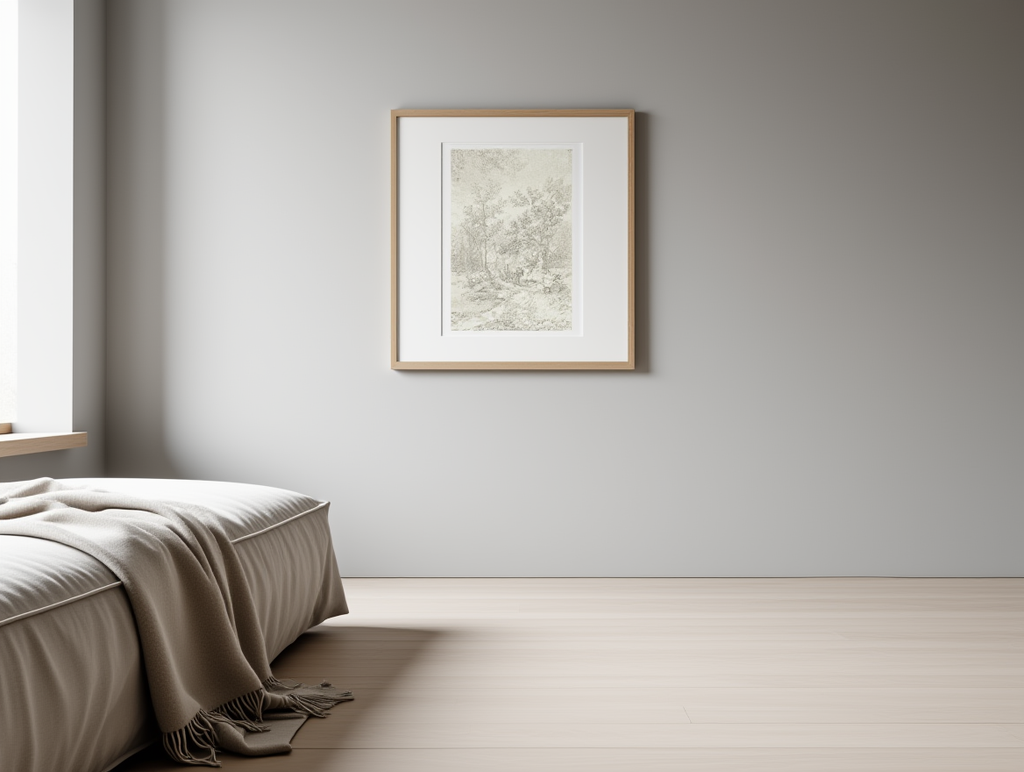 Forest Interior with Farmer on Cart