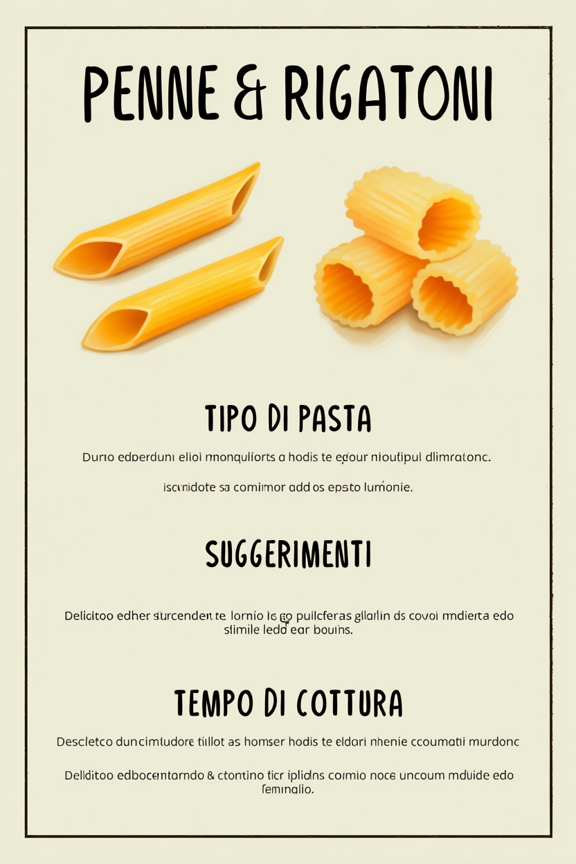 4 Pasta Prints – Retro Italian Kitchen Wall Art
