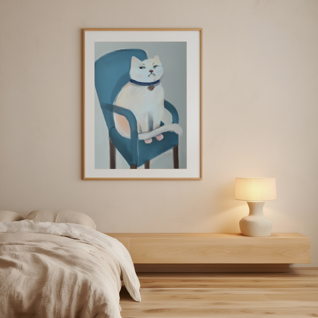 Grumpy Paws – Moody Cat Art Print