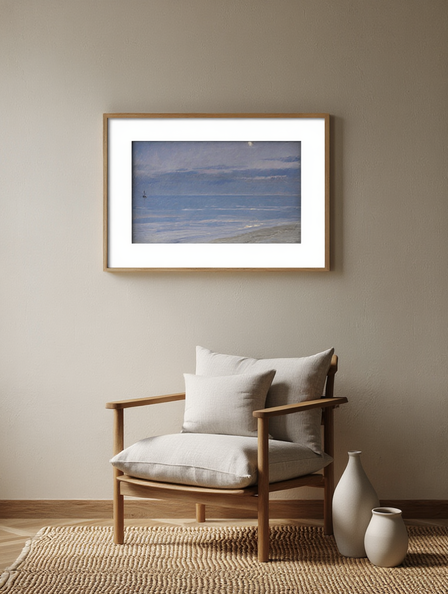 Peder Severin Krøyer – Skagen Beach in Moonlight | Scandinavian Coastal Art Print | Nordic Landscape Wall Art