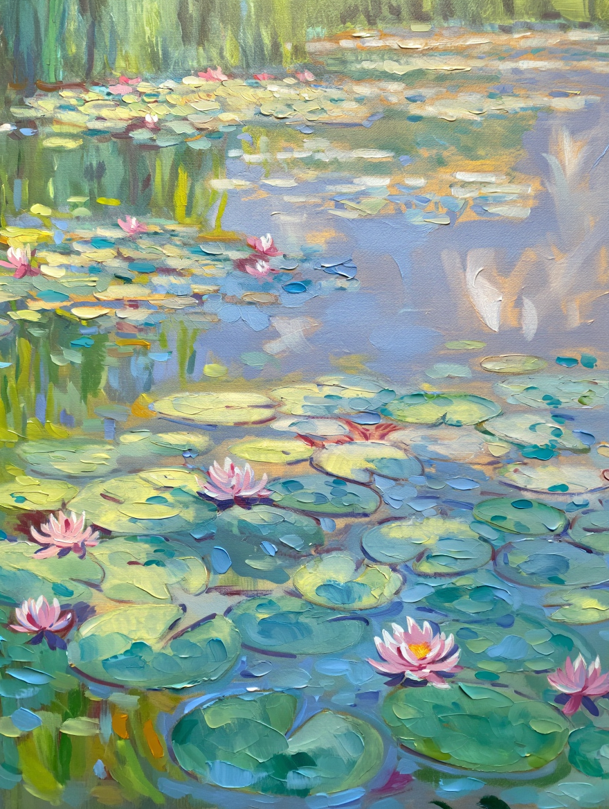 Monet Golden Reflections – Impressionist Wall Art