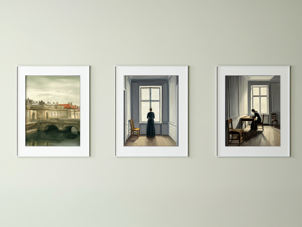 Hammershøi Whispered Interiors – 3 Prints Mix & Match