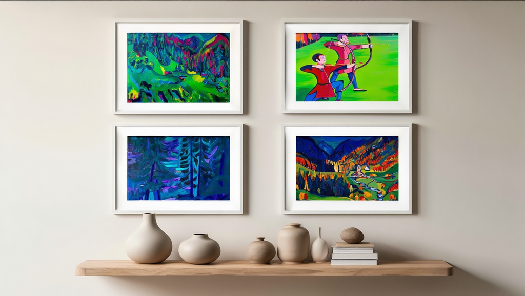 Kirchner Mix and Match 4 Prints — Expressionist Forest Figures