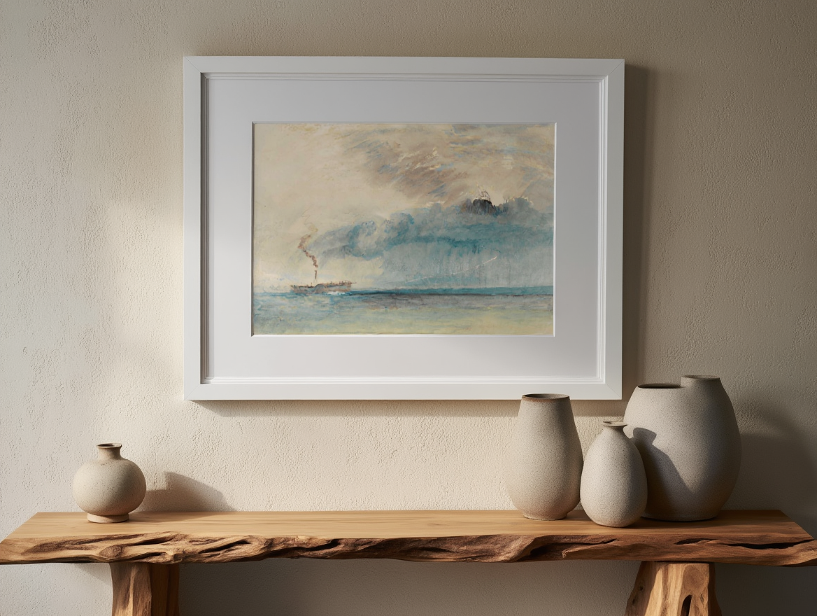 William Turner - A Paddle-Streamer in a Storm