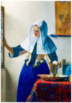 Johannes Vermeer – Young Woman with a Water Pitcher - Iconic Dutch Golden Age Art Print