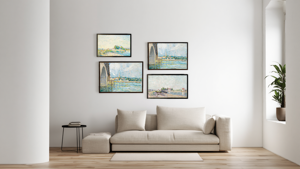 Alfred Sisley Impressionist River Landscapes – Gallery Wall Art Print Set - 4 Prints