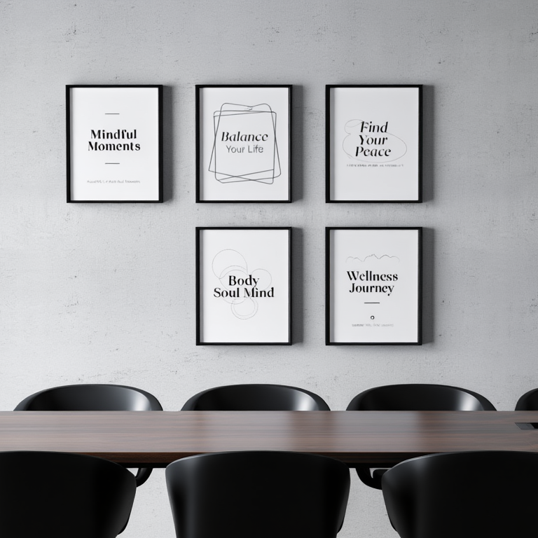 Body, Soul & Mind Art – Office Set of 5