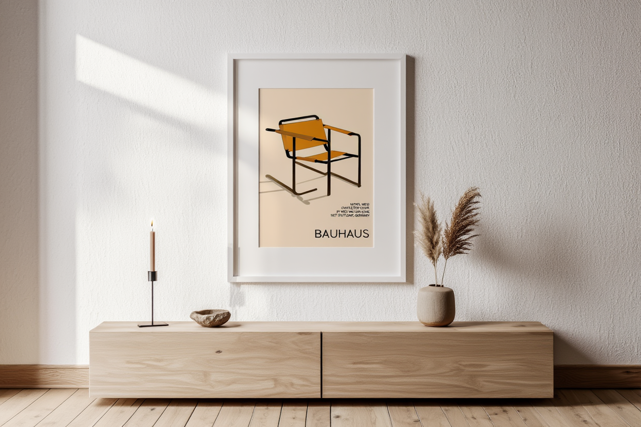 Modernist Bauhaus Chair – Minimalist Design Print
