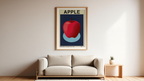 Bauhaus Apple Poster – Modern Geometric Wall Art Print