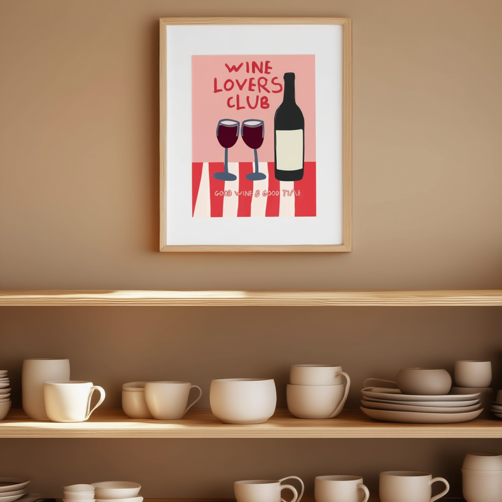 Wine Club — Modern Wall Art Print