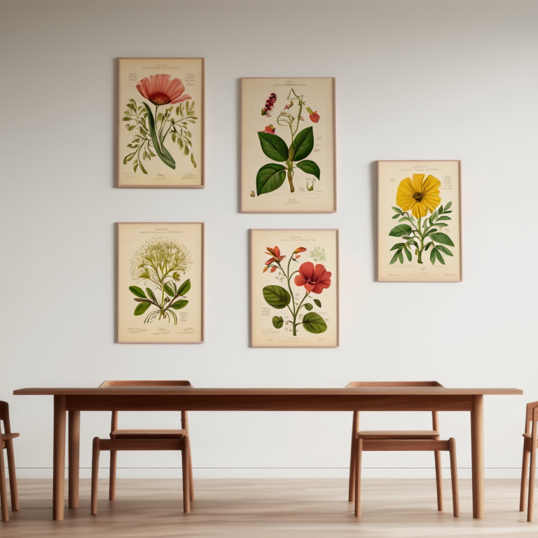 Botanical Harmony – Set of 5 Art Prints