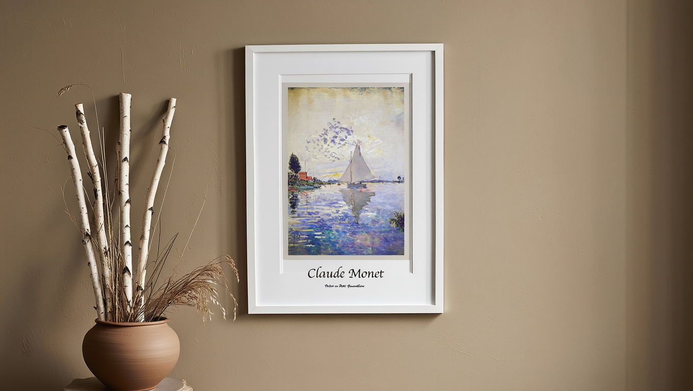 Claude Monet – Voilier au Petit-Gennevilliers - Iconic Impressionist Art Print