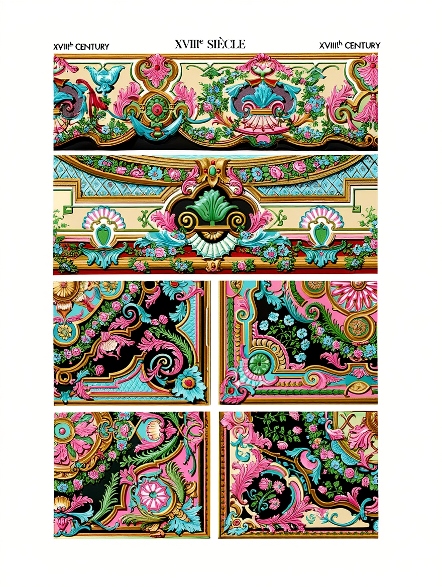 Auguste Racinet – XVIII Century Print – Vintage Historical Art Poster