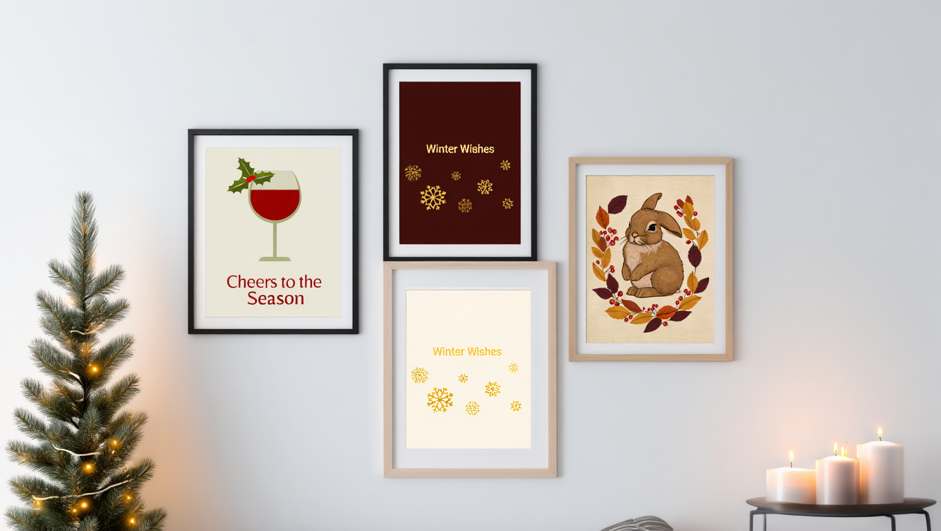 Festive Cheer – 4 Christmas Prints