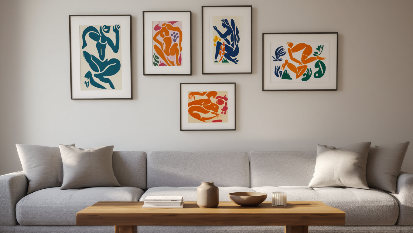 Matisse Figurative – Set of 5 Abstract Prints