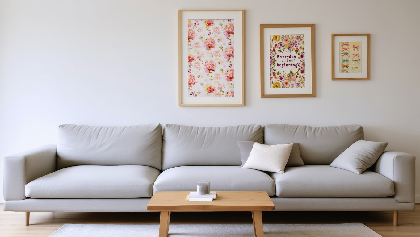 Preppy Coquette Wall Art – Kitchen Set of 3