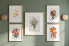 Floral Harmony – 5 Fine Art Prints - Hakyarts