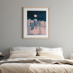 Dark Blue Moon Poster - Hakyarts