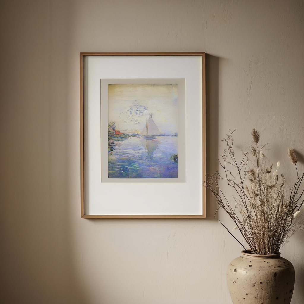 Claude Monet – Voilier au Petit-Gennevilliers - Iconic Impressionist Art Print