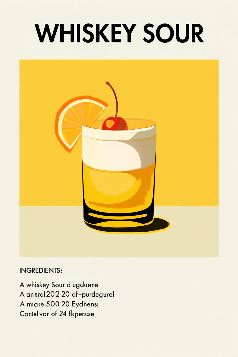 4 Retro Cocktail Prints – Colorful Bar & Kitchen Wall Art